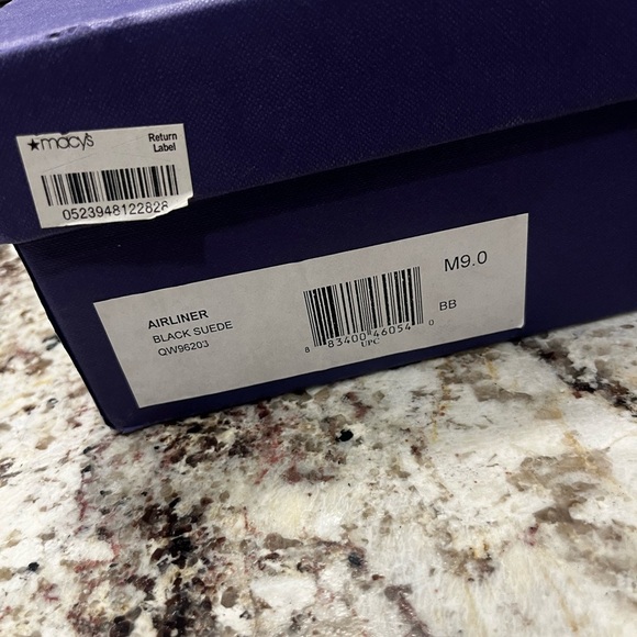 Stuart Whitman Airliner Black Suede QW96203 M9.0 - Picture 3 of 4